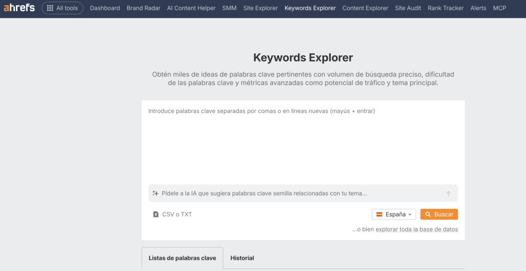 Keyword explorer